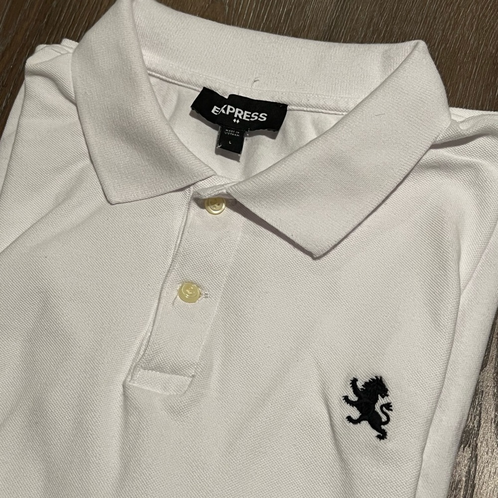 Express White Polo Shirt